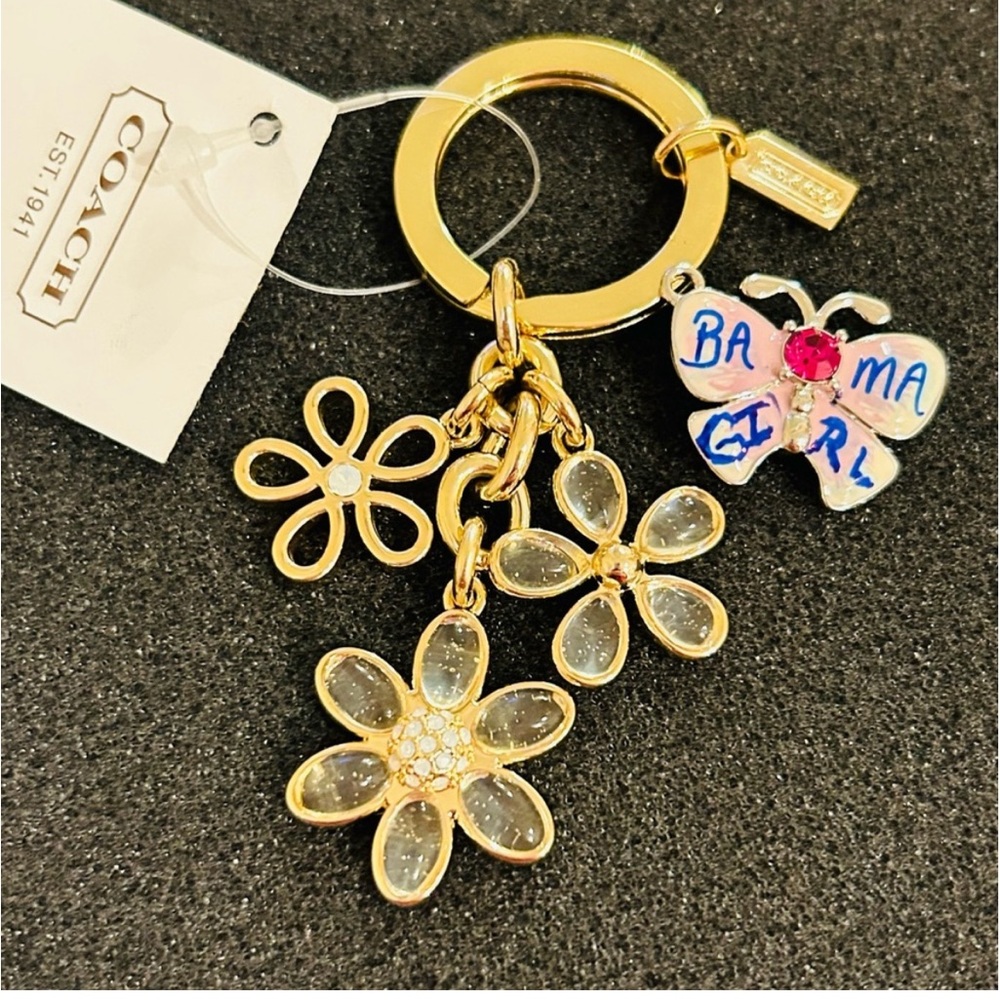 π°SOLDπ°RARE Coach Flower Keychain/ Bag Charm - Picture 14 of 14